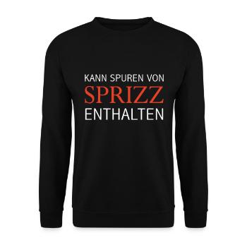 Kann Spuren von Sprizz enthalten - Unisex Pullover - Schwarz - Vorne - Alina (178cm) & Michal (187cm)