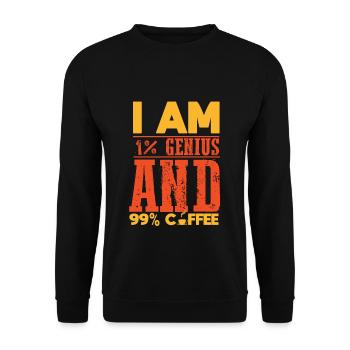 Café café génie blague cadeau drôle t-shirt - Sweat-shirt Unisexe - noir - Devant - Alina (178cm) & Michal (187cm)