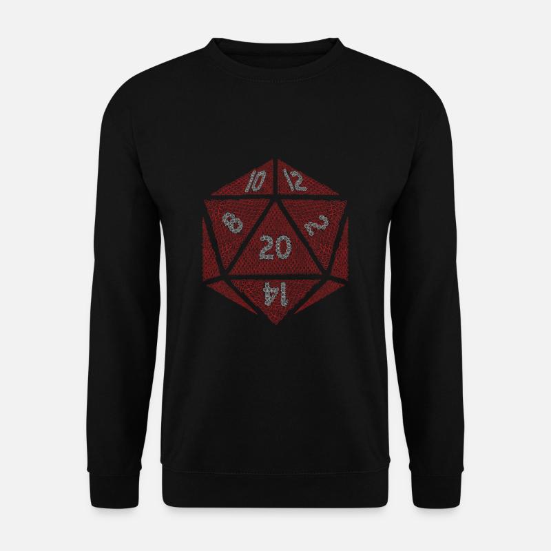 Gamer Würfel Dungeon RPG Tabletop lustig Geschenke - Unisex Pullover - Schwarz