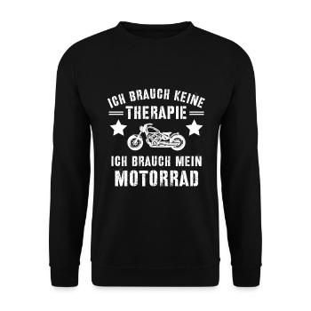 Motorradfahrer Motorrad Biker Spruch - Unisex Pullover - Schwarz - Vorne - Alina (178cm) & Michal (187cm)