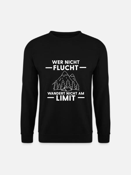 Bergsteiger Wanderer Wandern Berge Klettern Hütte - Unisex Pullover - Schwarz