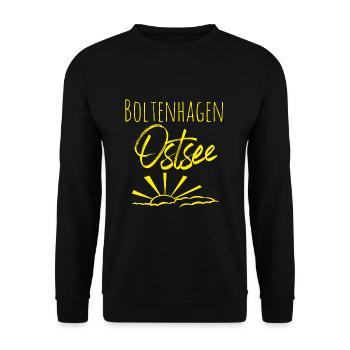 Boltenhagen Ostsee - Unisex Pullover - Schwarz - Vorne - Alina (178cm) & Michal (187cm)
