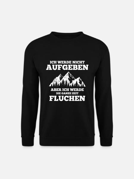 Wandern trekking Bergsteiger Klettern Berg Gipfel - Unisex Pullover - Schwarz