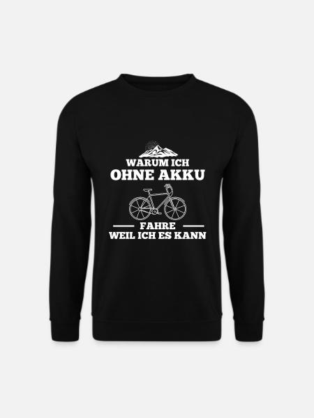 Fahrrad E-Bike Bike Radsport Rennrad Mountainbike - Unisex Pullover - Schwarz