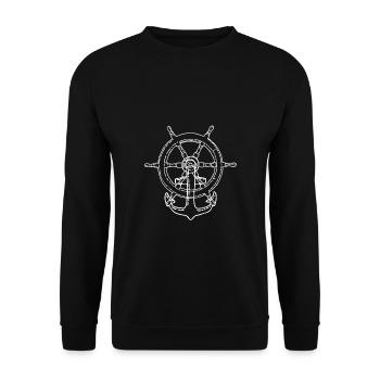 Voile voile bateau bateau bateau mer bateau ancre - Sweat-shirt Unisexe - noir - Devant - Alina (178cm) & Michal (187cm)