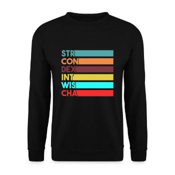 Gamer Stats Cadeau - Sweat-shirt Unisexe - noir - Devant - Alina (178cm) & Michal (187cm)