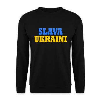 Slava ukraini - Unisex Pullover - Schwarz - Vorne - Alina (178cm) & Michal (187cm)