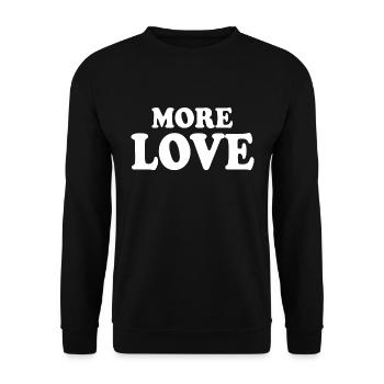 More love - Unisex Pullover - Schwarz - Vorne - Alina (178cm) & Michal (187cm)