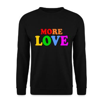 More love - Unisex Pullover - Schwarz - Vorne - Alina (178cm) & Michal (187cm)
