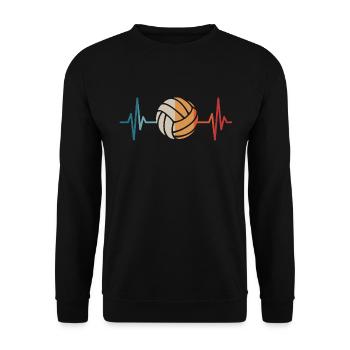 Volley-ball, battement de cœur, joueurs de volley-ball, volley - Sweat-shirt Unisexe - noir - Devant - Alina (178cm) & Michal (187cm)