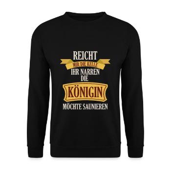 Cool Sauna Sauna Sauna Lovers Gift 0295 - Unisex Sweatshirt - black - Front - Alina (178cm) & Michal (187cm)