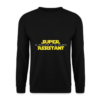 Super assistant le meilleur de la galaxie - Sweat-shirt Unisexe - noir - Devant - Alina (178cm) & Michal (187cm)