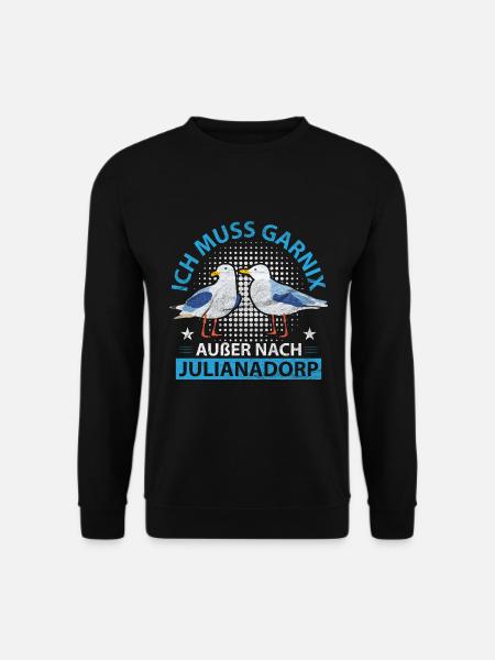 Julianadorp Niederlande Strand Möwen - Unisex Pullover - Schwarz