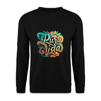Vivre Pura Vida au maximum - Sweat-shirt Unisexe - noir - Devant - Alina (178cm) & Michal (187cm)