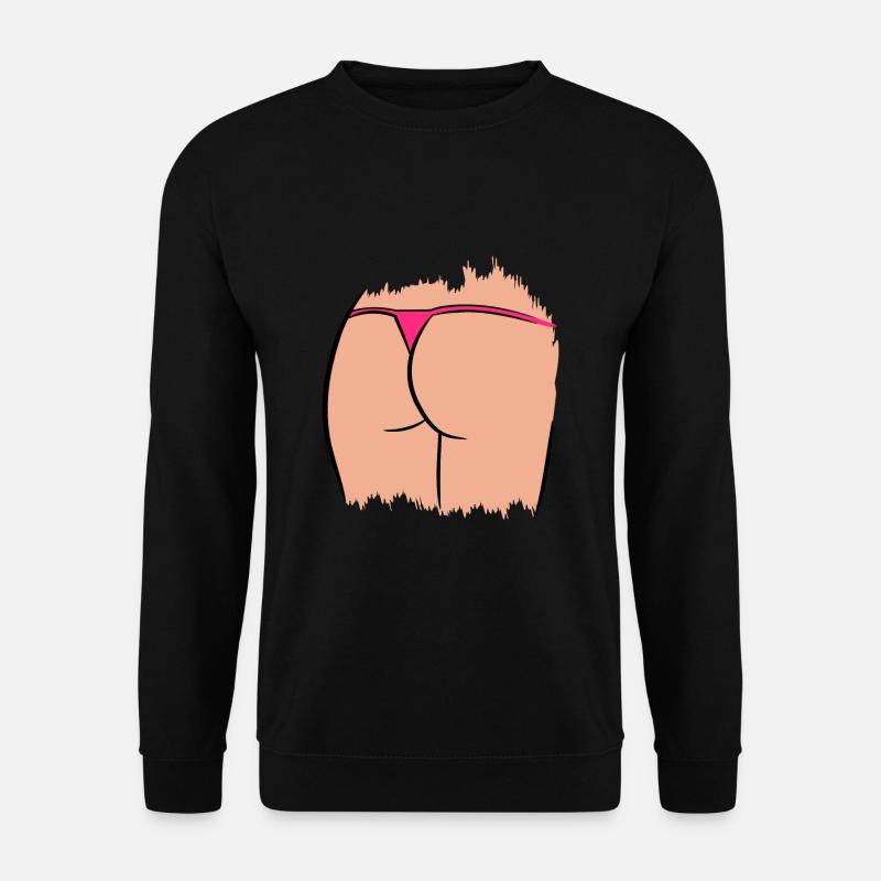 Femme cul drôle avec string - Sweat-shirt Unisexe - noir