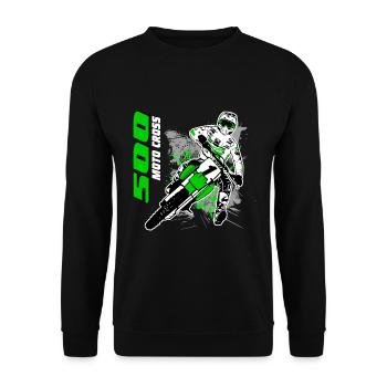MotoCross - Supercross - MX - SX - FMX - Unisex Pullover - Schwarz - Vorne - Alina (178cm) & Michal (187cm)