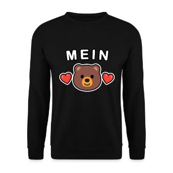 Mein Bär/Bärchen - Kosename für Deinen Schatz ❤️ - Unisex Pullover - Schwarz - Vorne - Alina (178cm) & Michal (187cm)