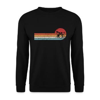 Retro Drums Batteur Batteur - Sweat-shirt Unisexe - noir - Devant - Alina (178cm) & Michal (187cm)