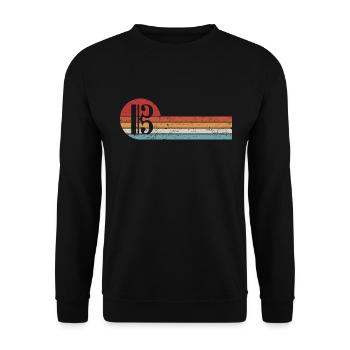 Alto Clef Retro Viola Player Violist - Unisex Sweatshirt - black - Front - Alina (178cm) & Michal (187cm)