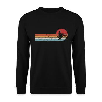 Motocross Moto Rétro Supermotard - Sweat-shirt Unisexe - noir - Devant - Alina (178cm) & Michal (187cm)