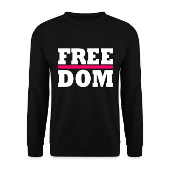 Freedom - Unisex Sweatshirt - black - Front - Alina (178cm) & Michal (187cm)
