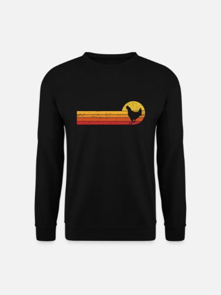 Hühner Bauer Landwirt Huhn Hahn - Unisex Pullover - Schwarz
