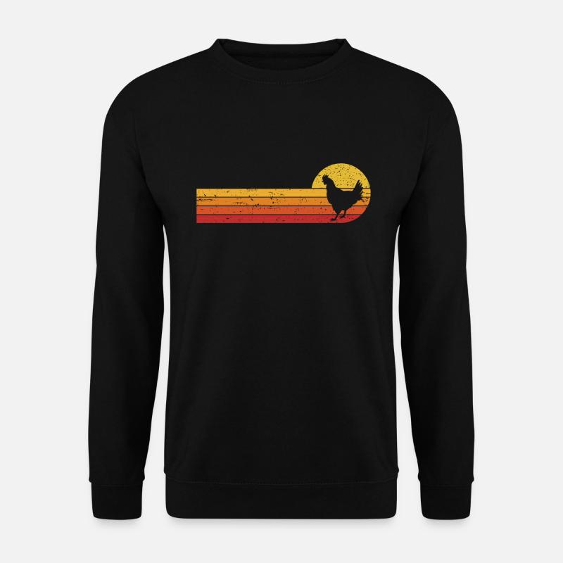 Hühner Bauer Landwirt Huhn Hahn - Unisex Pullover - Schwarz