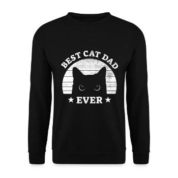 Best Cat Dad Ever - Gift for Cat Owners - Unisex Sweatshirt - black - Front - Alina (178cm) & Michal (187cm)