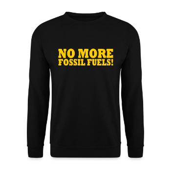 No more fossil fuels - Unisex Pullover - Schwarz - Vorne - Alina (178cm) & Michal (187cm)