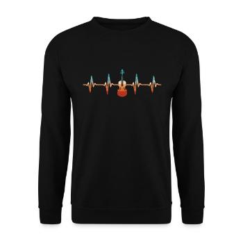 Viola Heartbeat Viola Player Violist - Unisex Sweatshirt - black - Front - Alina (178cm) & Michal (187cm)
