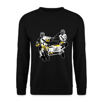 Sidecarcross - Sidecar Moto Cross - Unisex Sweatshirt - black - Front - Alina (178cm) & Michal (187cm)