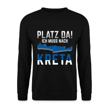 Platz da Kreta Griechenland Urlaub - Unisex Pullover - Schwarz - Vorne - Alina (178cm) & Michal (187cm)