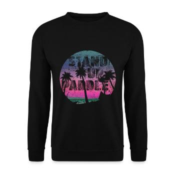 Stand up paddle | SUP | Coucher de soleil fille - Sweat-shirt Unisexe - noir - Devant - Alina (178cm) & Michal (187cm)