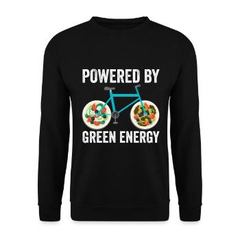Cycliste - Propulsé par l’énergie verte - Sweat-shirt Unisexe - noir - Devant - Alina (178cm) & Michal (187cm)