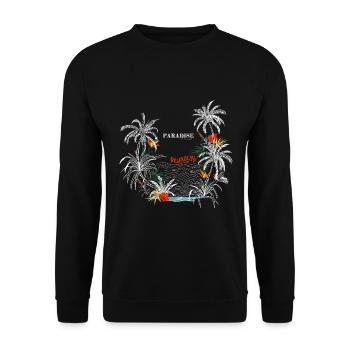 Paradis sur terre île de la Réunion 974 - Sweat-shirt Unisexe - noir - Devant - Alina (178cm) & Michal (187cm)