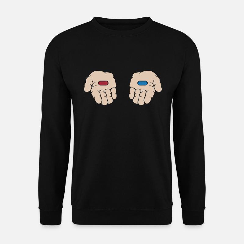 Red or Blue - Unisex Sweatshirt - black