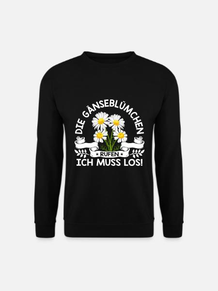 Gänseblümchen rufen Maßliebchen Blume - Unisex Pullover - Schwarz