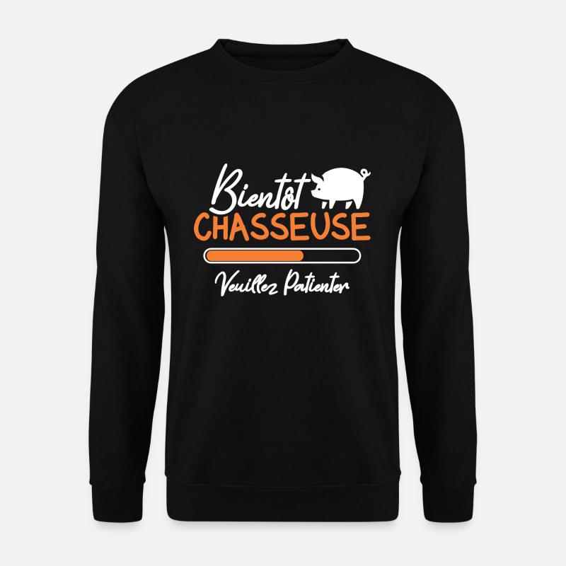 Bientôt Chasseuse veuillez patienter - Sweat-shirt Unisexe - noir