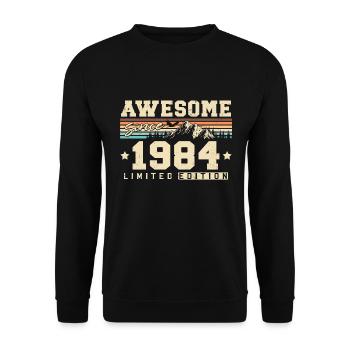 Great Since 1984 Vintage Vintage Birthday - Unisex Sweatshirt - black - Front - Alina (178cm) & Michal (187cm)