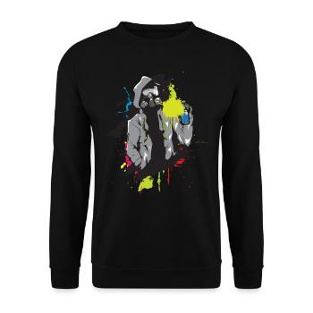 Masque Grafitti pulvérisateur - Sweat-shirt Unisexe - noir - Devant - Alina (178cm) & Michal (187cm)