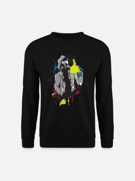 Sprayer Grafitti Maske - Unisex Pullover - Schwarz
