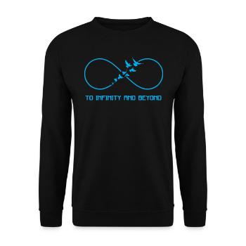Bis zur Unendlichkeit und viel weiter - Unisex Pullover - Schwarz - Vorne - Alina (178cm) & Michal (187cm)