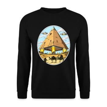 Pyramides Egyptiennes Extraterrestres Space Anunnaki UFO - Sweat-shirt Unisexe - noir - Devant - Alina (178cm) & Michal (187cm)