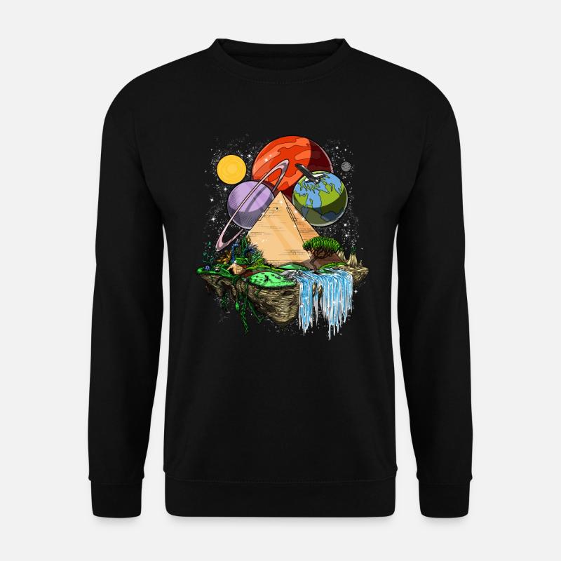 Alte Verschwörung der ägyptischen Pyramiden-Weltraumausländer - Unisex Pullover - Schwarz