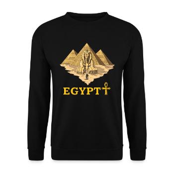 Sphinx-alte Mythologie der ägyptischen Pyramiden - Unisex Pullover - Schwarz - Vorne - Alina (178cm) & Michal (187cm)