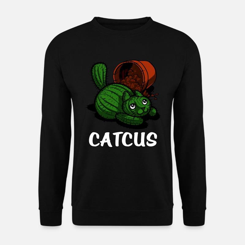 Catcus Cactus Cat - Unisex Sweatshirt - black