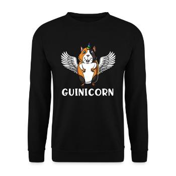 Licorne cochon d'Inde Guinicorn Cute Cavy Pet - Sweat-shirt Unisexe - noir - Devant - Alina (178cm) & Michal (187cm)