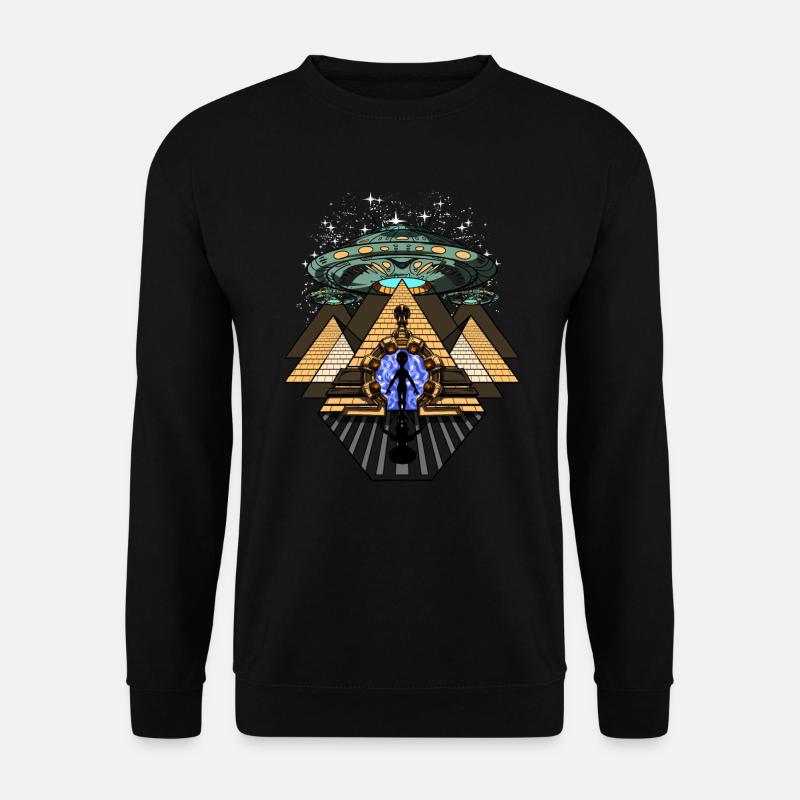 Ausländische Entführungs-ägyptische Pyramiden Anunnaki - Unisex Pullover - Schwarz