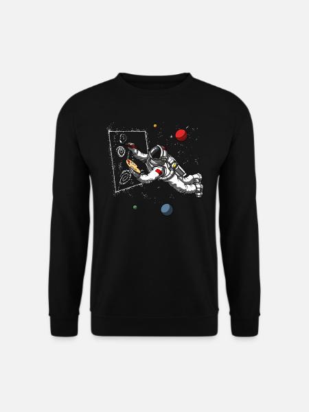 Space Astronaut Artist Painter Cosmic Galaxy - Unisex Sweatshirt - black