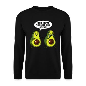 Avocat le bon genre de végétalien gras - Sweat-shirt Unisexe - noir - Devant - Alina (178cm) & Michal (187cm)